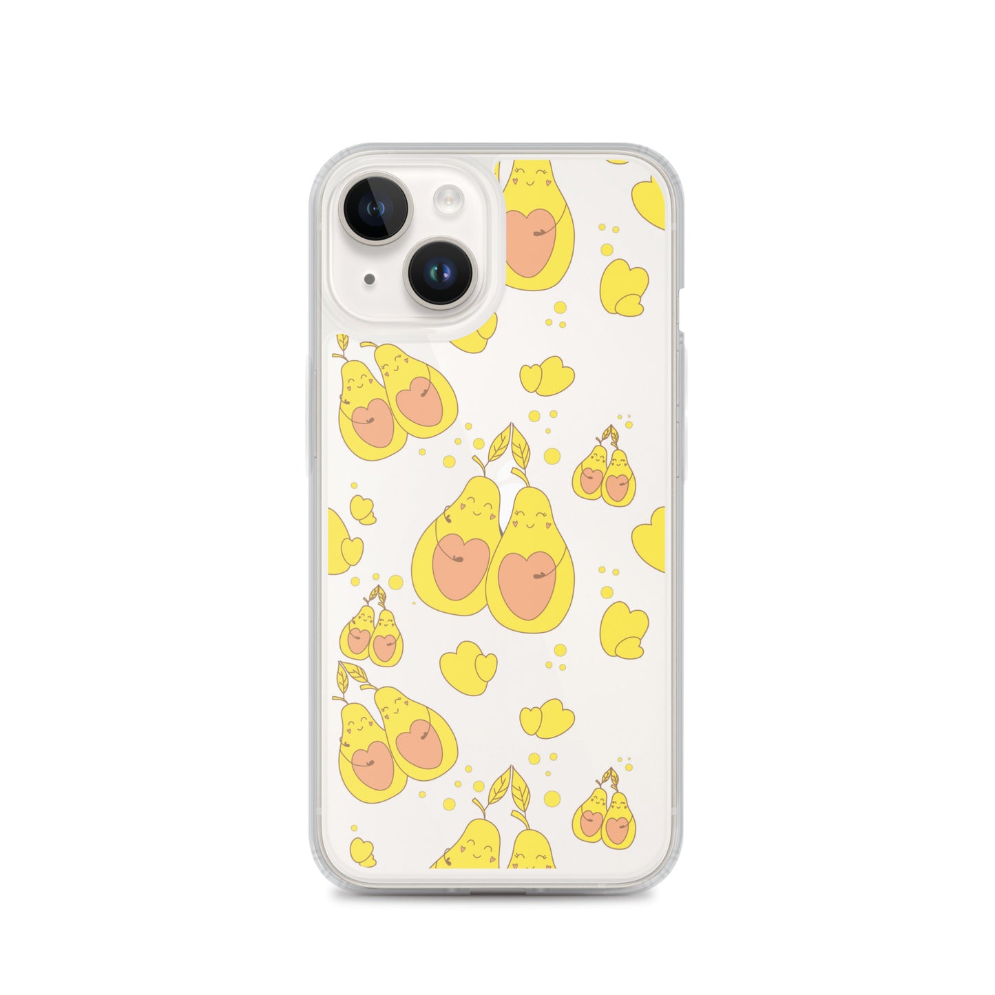 Cute Avocado Clear iPhone Case - iPhone 11-15 All Sizes