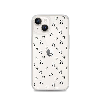 Cute Panda Clear iPhone Case - iPhone 15-11 All Sizes