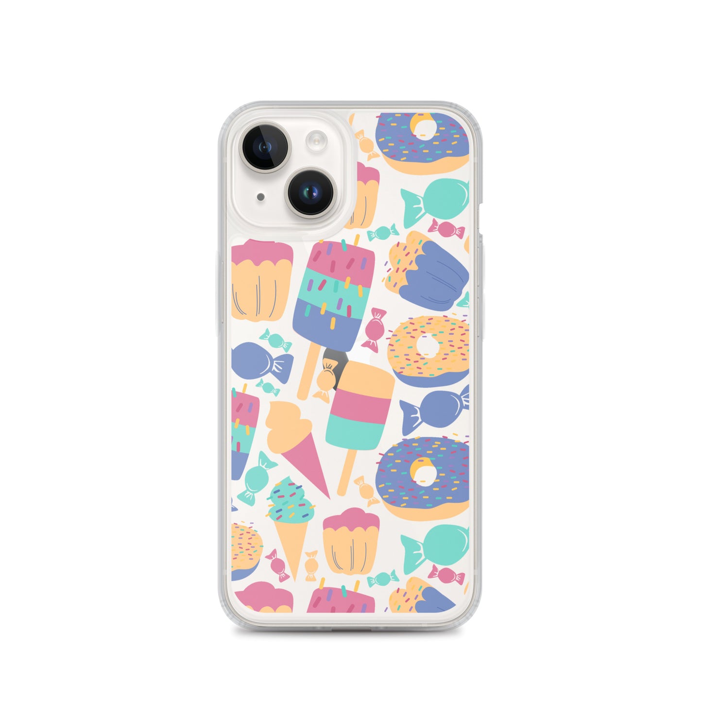 Cartoon Sweets Clear iPhone Case - iPhone 15-11 All Sizes