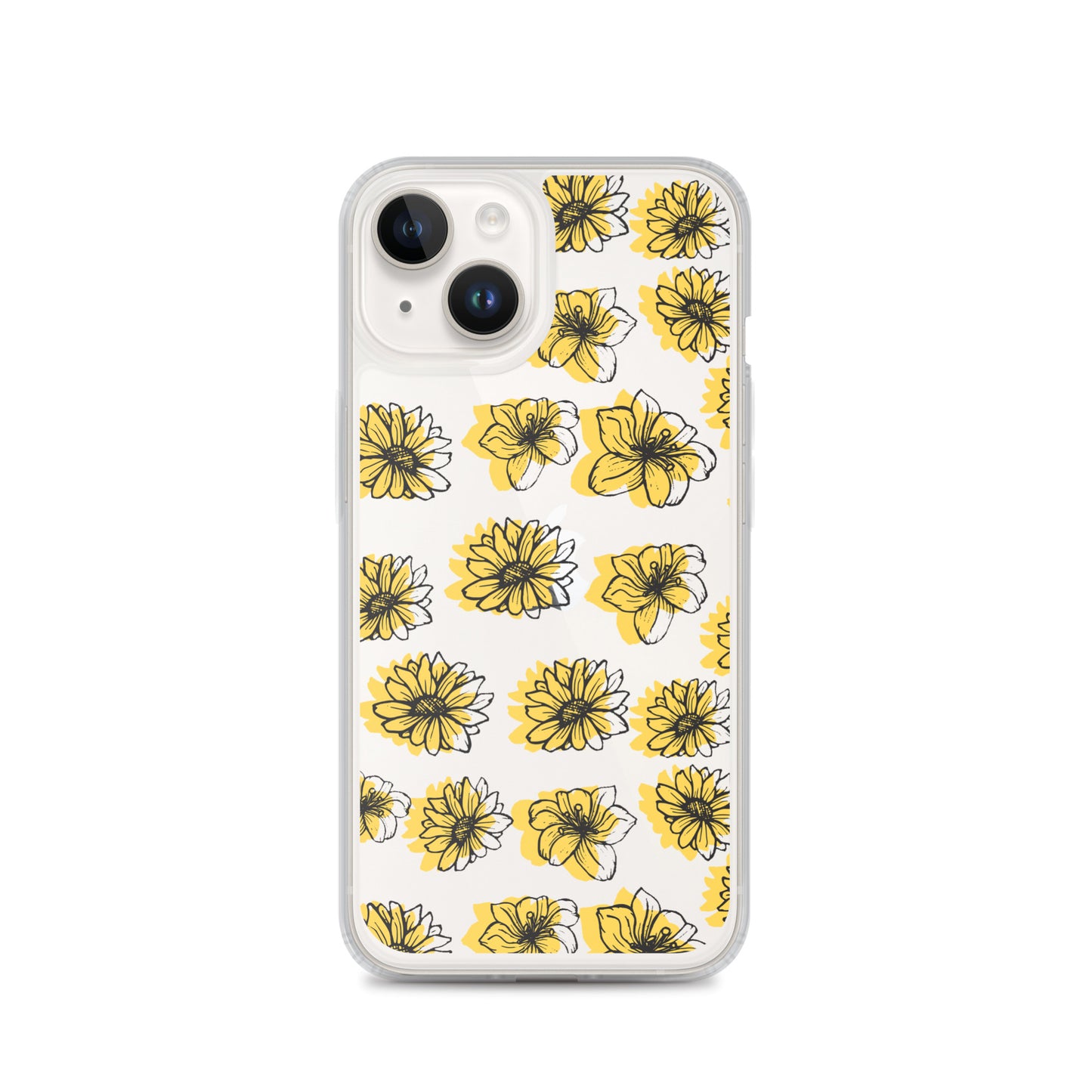 Sunflower Clear iPhone Case - iPhone 15-11 All Sizes