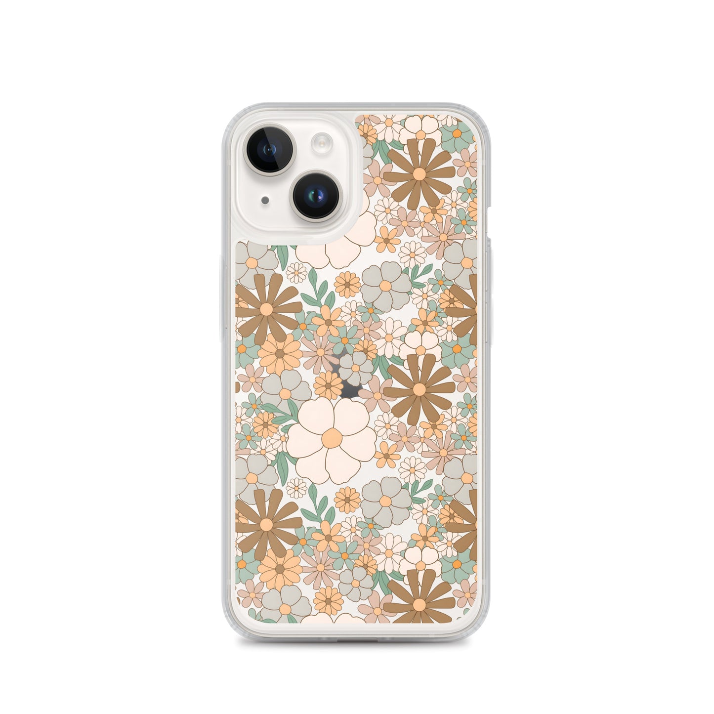 Vintage Flowers Clear iPhone Case - iPhone 15-11 All Sizes