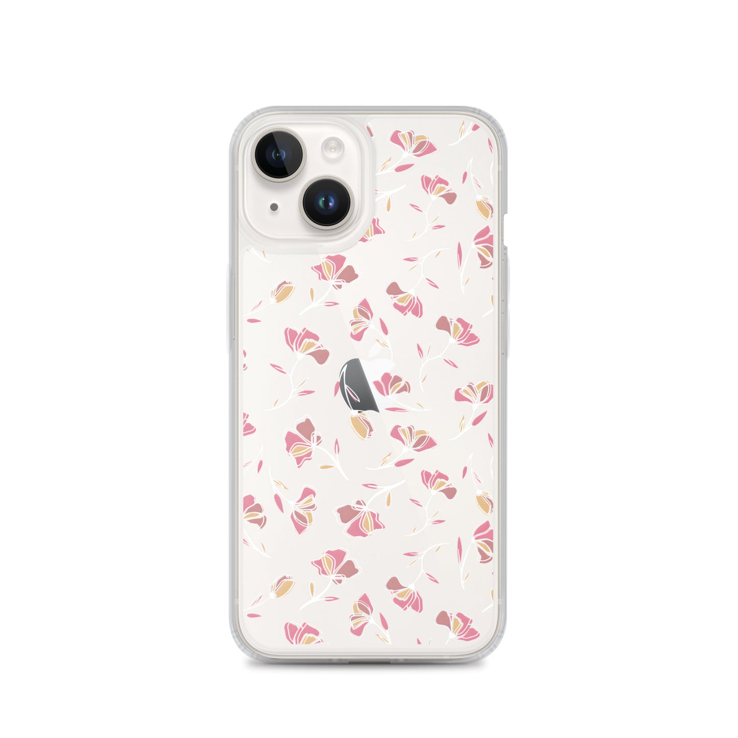 Cute Pink Flower Clear iPhone Case - iPhone 15-11 All Sizes