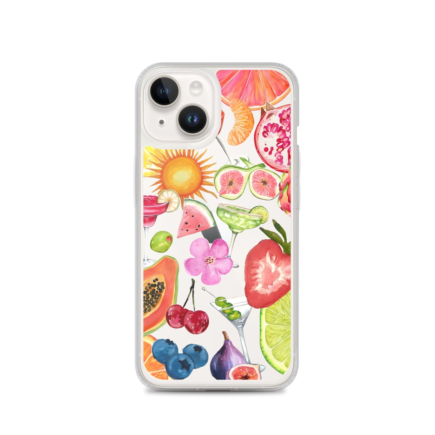 Fruit Cocktail Clear iPhone Case - iPhone 15-11 All Sizes