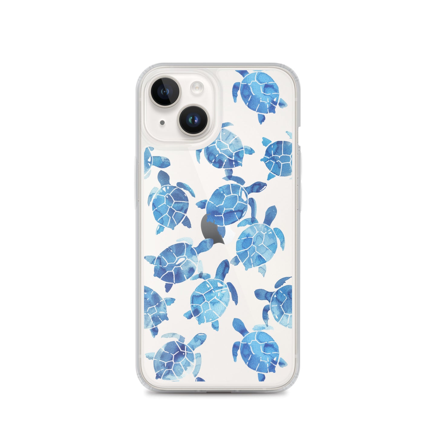 Blue Sea Turtle Clear iPhone Case - iPhone 15-11 All Sizes