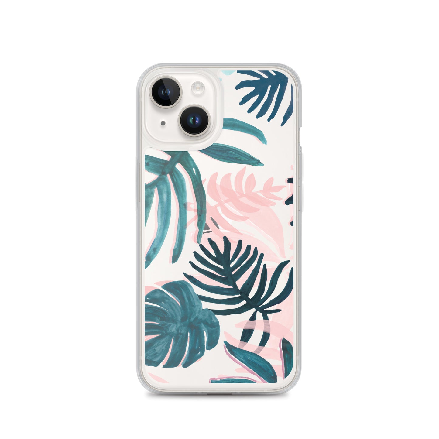 Tropical Leaves Clear iPhone Case - iPhone 15-11 All Sizes