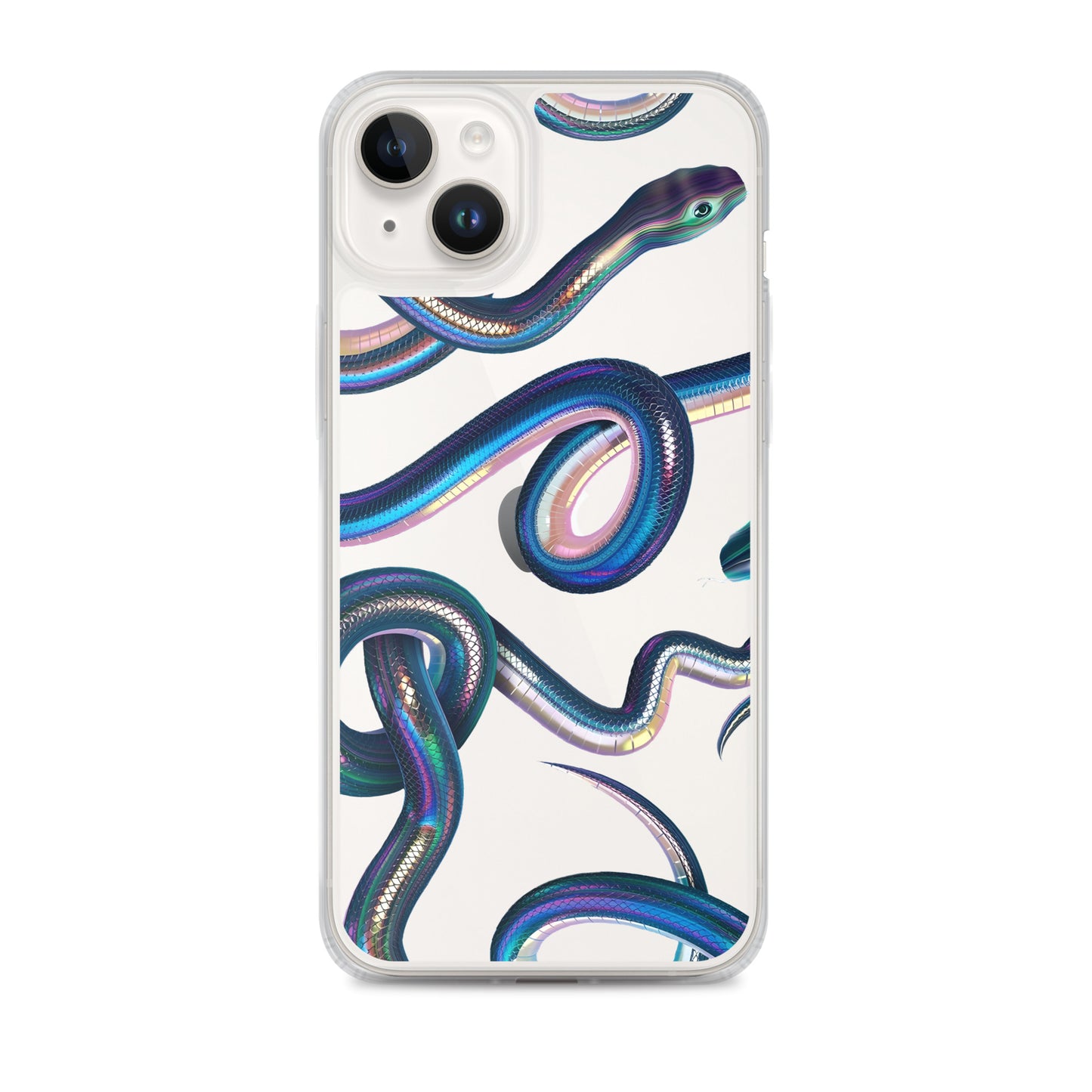 Snake Clear Phone Case for iPhone 15-11 All Sizes