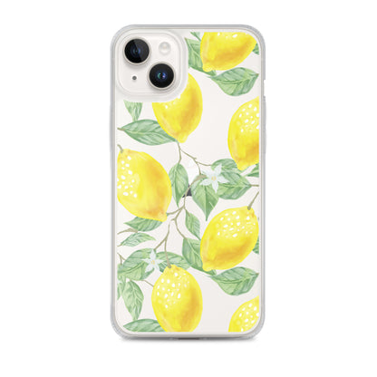 Lemon Painting Clear iPhone Case - iPhone 15-11 All Sizes