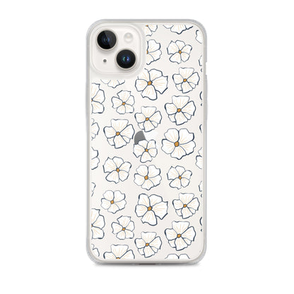 White Daisies Clear iPhone Case - iPhone 15-11 All Sizes