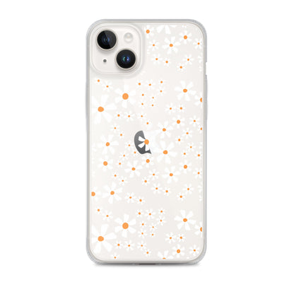 White Flower Clear iPhone Case - iPhone 15-11 All Sizes