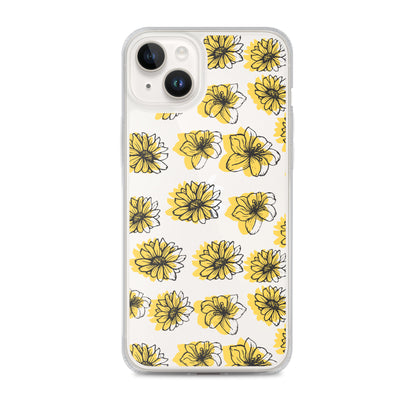 Sunflower Clear iPhone Case - iPhone 15-11 All Sizes