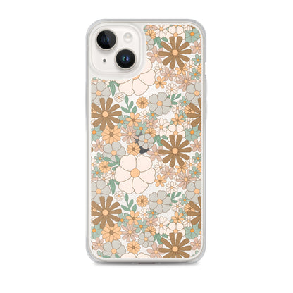 Vintage Flowers Clear iPhone Case - iPhone 15-11 All Sizes