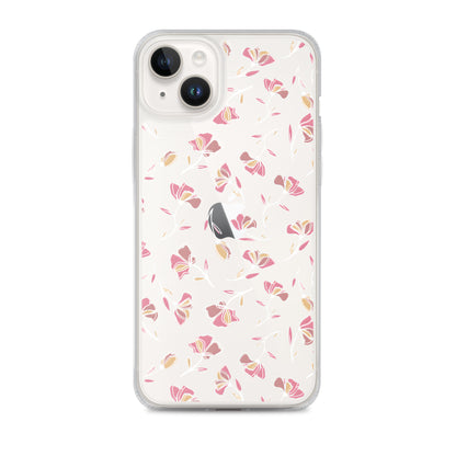 Cute Pink Flower Clear iPhone Case - iPhone 15-11 All Sizes