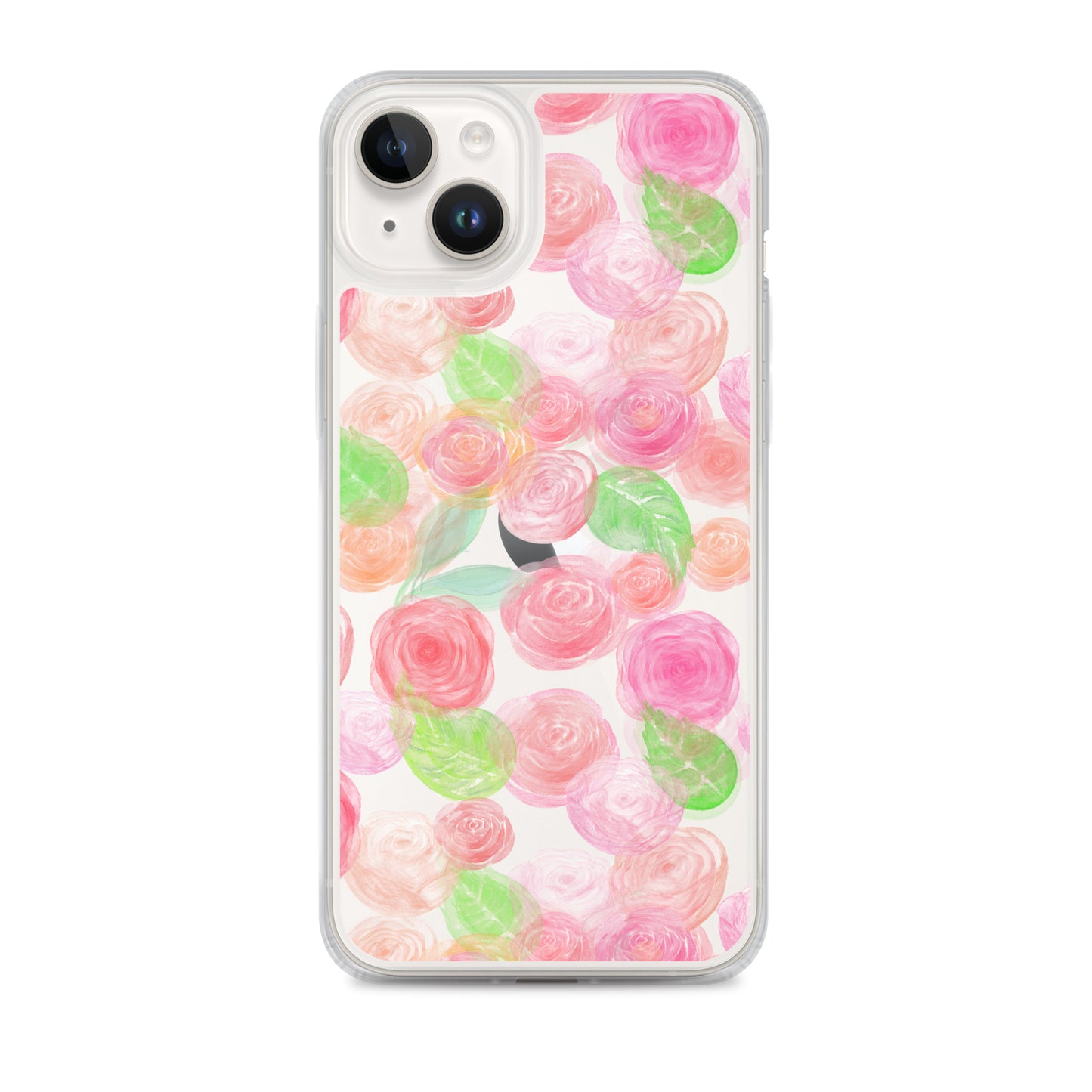 Pastel Roses Clear iPhone Case - iPhone 15-11 All SIzes