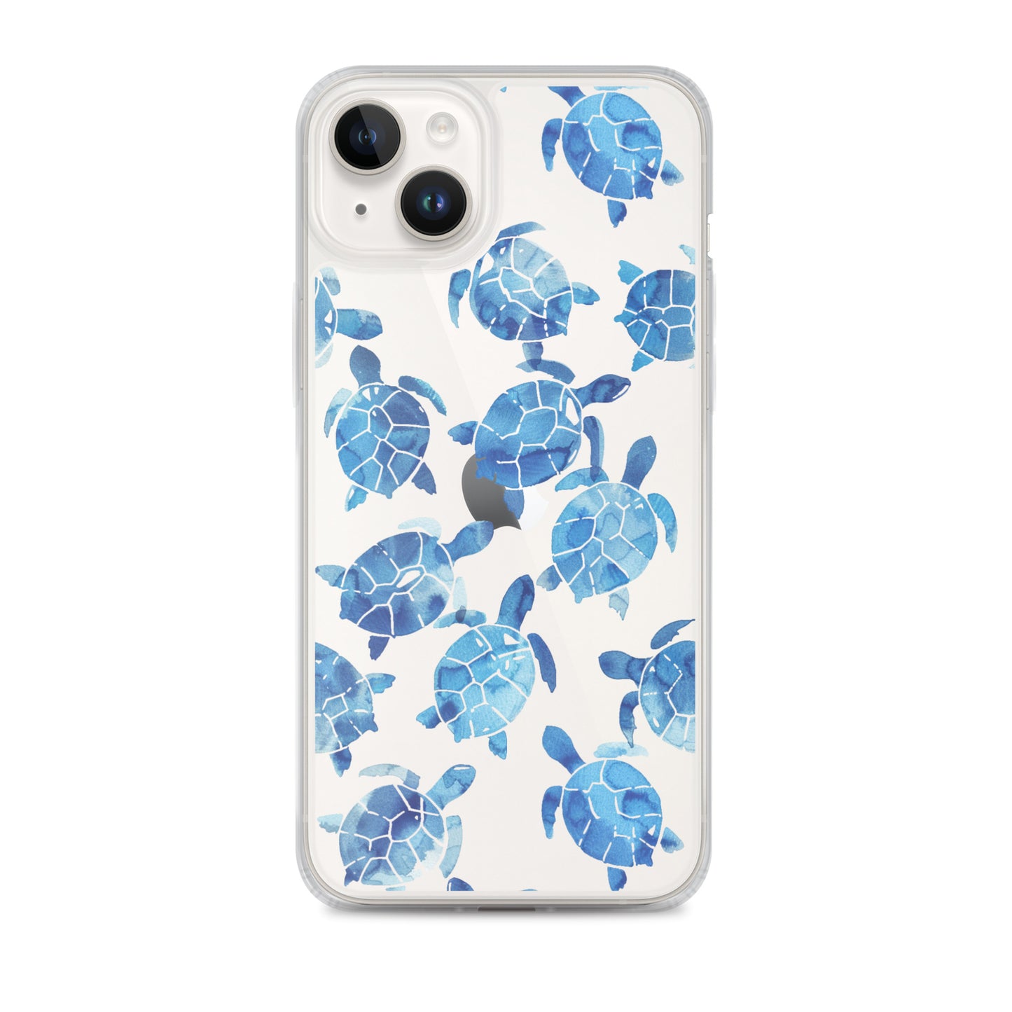 Blue Sea Turtle Clear iPhone Case - iPhone 15-11 All Sizes