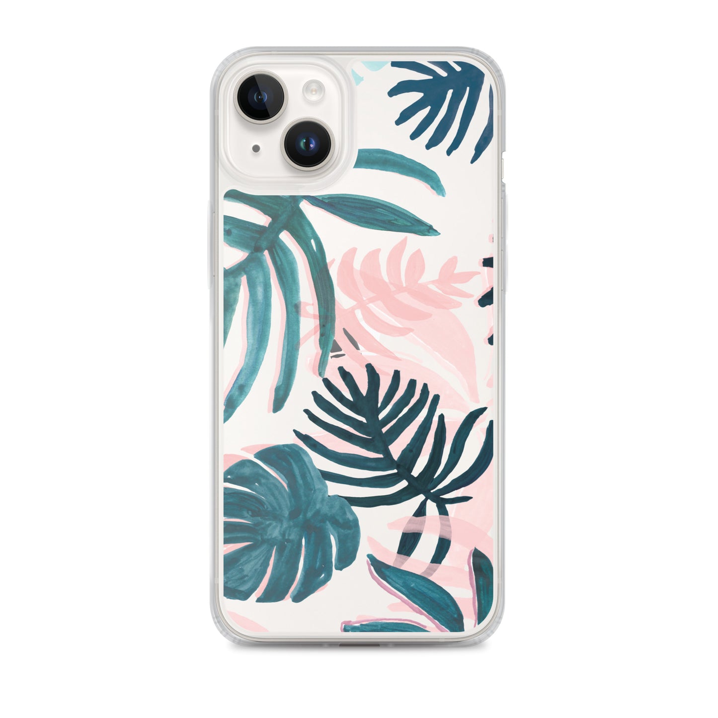 Tropical Leaves Clear iPhone Case - iPhone 15-11 All Sizes