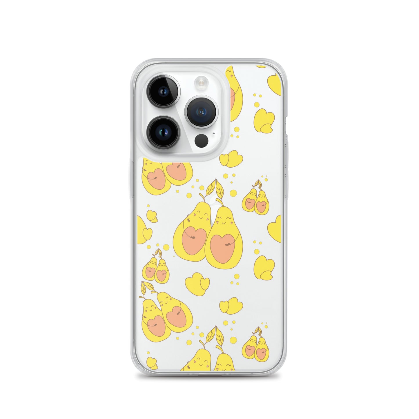 Cute Avocado Clear iPhone Case - iPhone 11-15 All Sizes