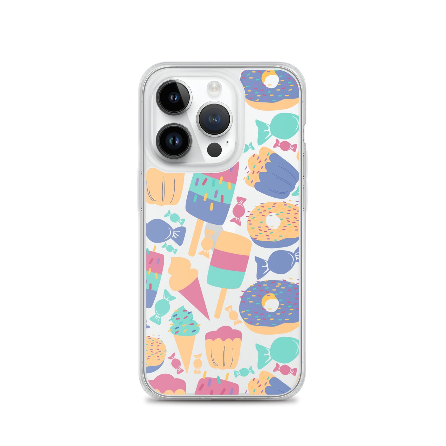 Cartoon Sweets Clear iPhone Case - iPhone 15-11 All Sizes