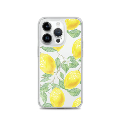 Lemon Painting Clear iPhone Case - iPhone 15-11 All Sizes