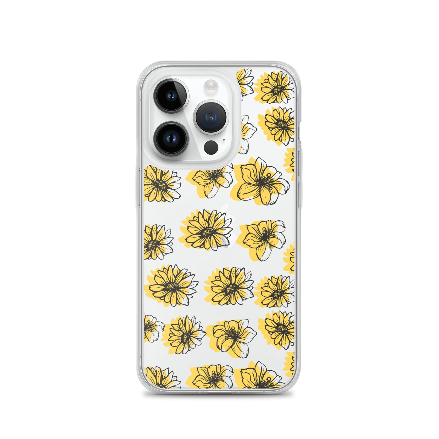 Sunflower Clear iPhone Case - iPhone 15-11 All Sizes