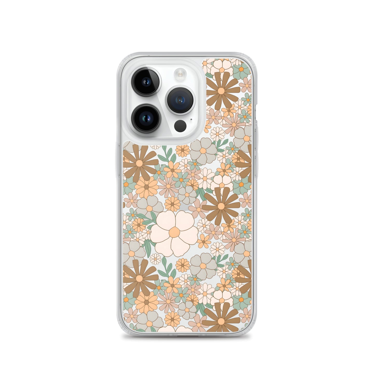 Vintage Flowers Clear iPhone Case - iPhone 15-11 All Sizes