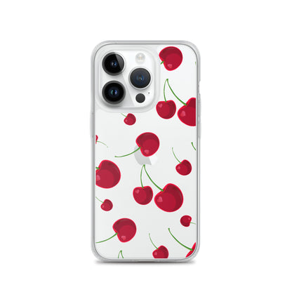 Cartoon Cherry Clear Phone Case - iPhone 15-11 All Sizes