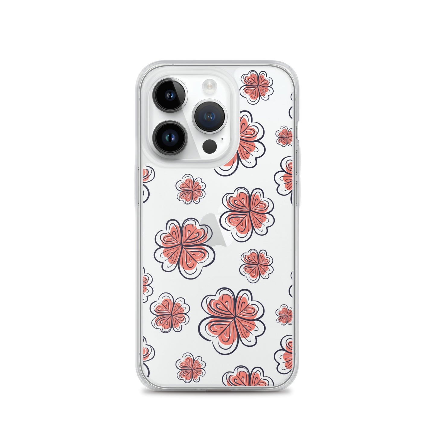 Aesthetic Vintage Flower Print Clear Case - iPhone 15-11 All Sizes