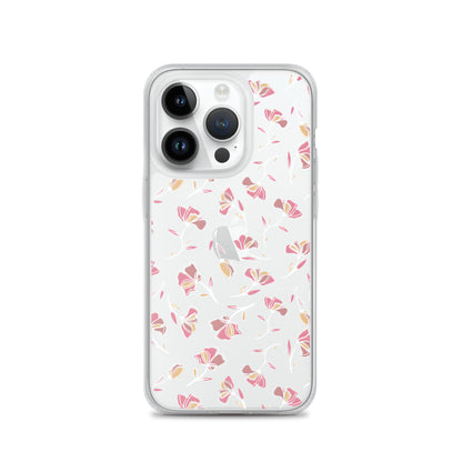 Cute Pink Flower Clear iPhone Case - iPhone 15-11 All Sizes