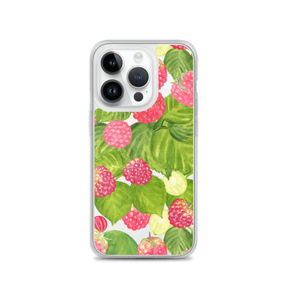 Raspberry Painting Clear iPhone Case - iPhone 15-11 All Sizes