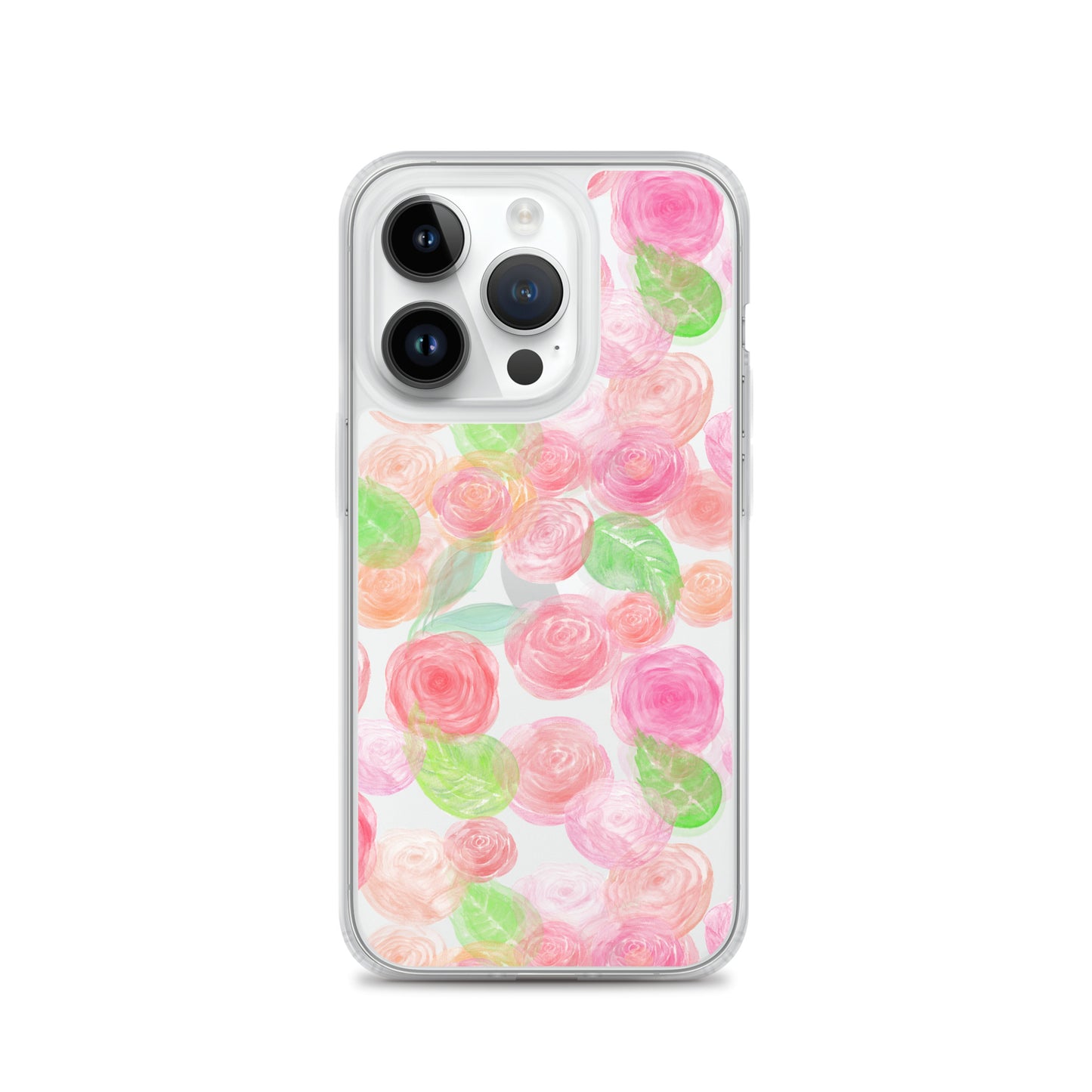 Pastel Roses Clear iPhone Case - iPhone 15-11 All SIzes