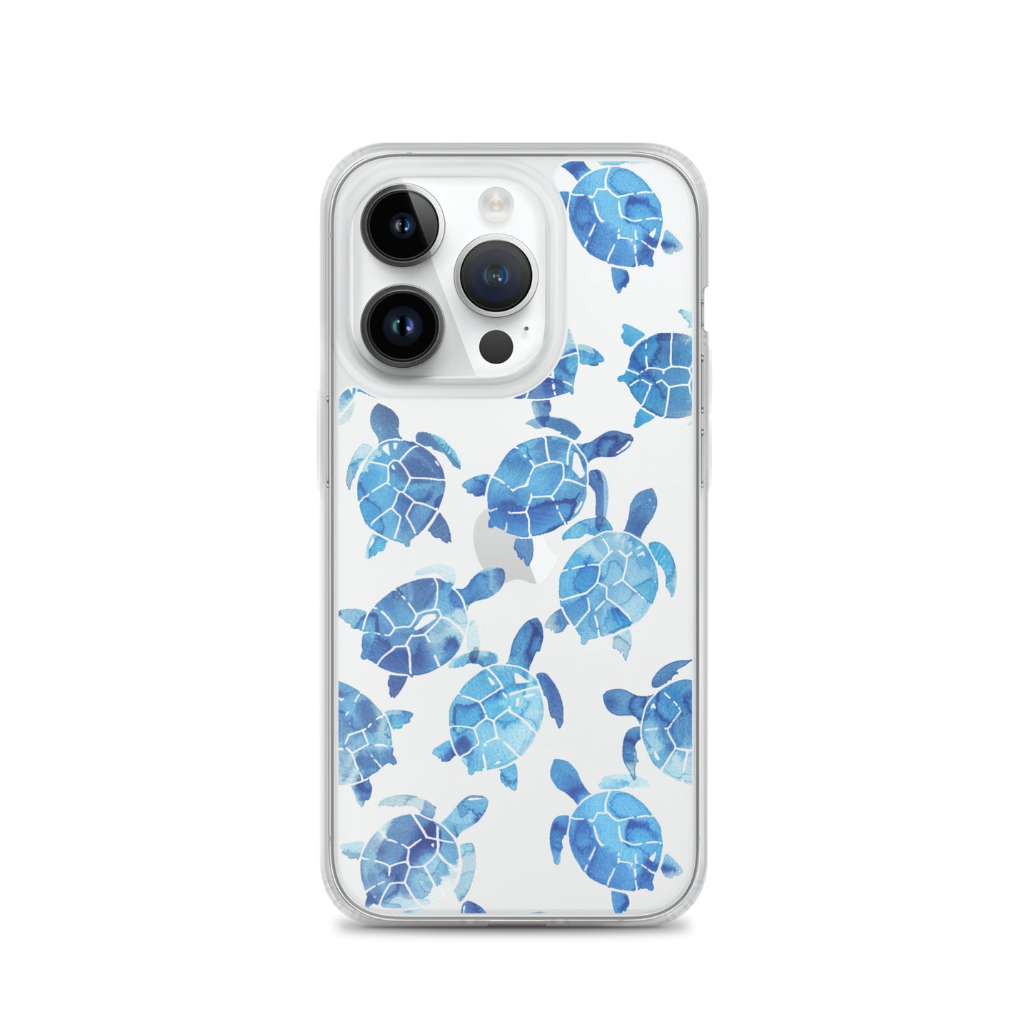 Blue Sea Turtle Clear iPhone Case - iPhone 15-11 All Sizes