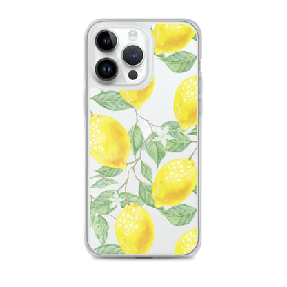 Lemon Painting Clear iPhone Case - iPhone 15-11 All Sizes