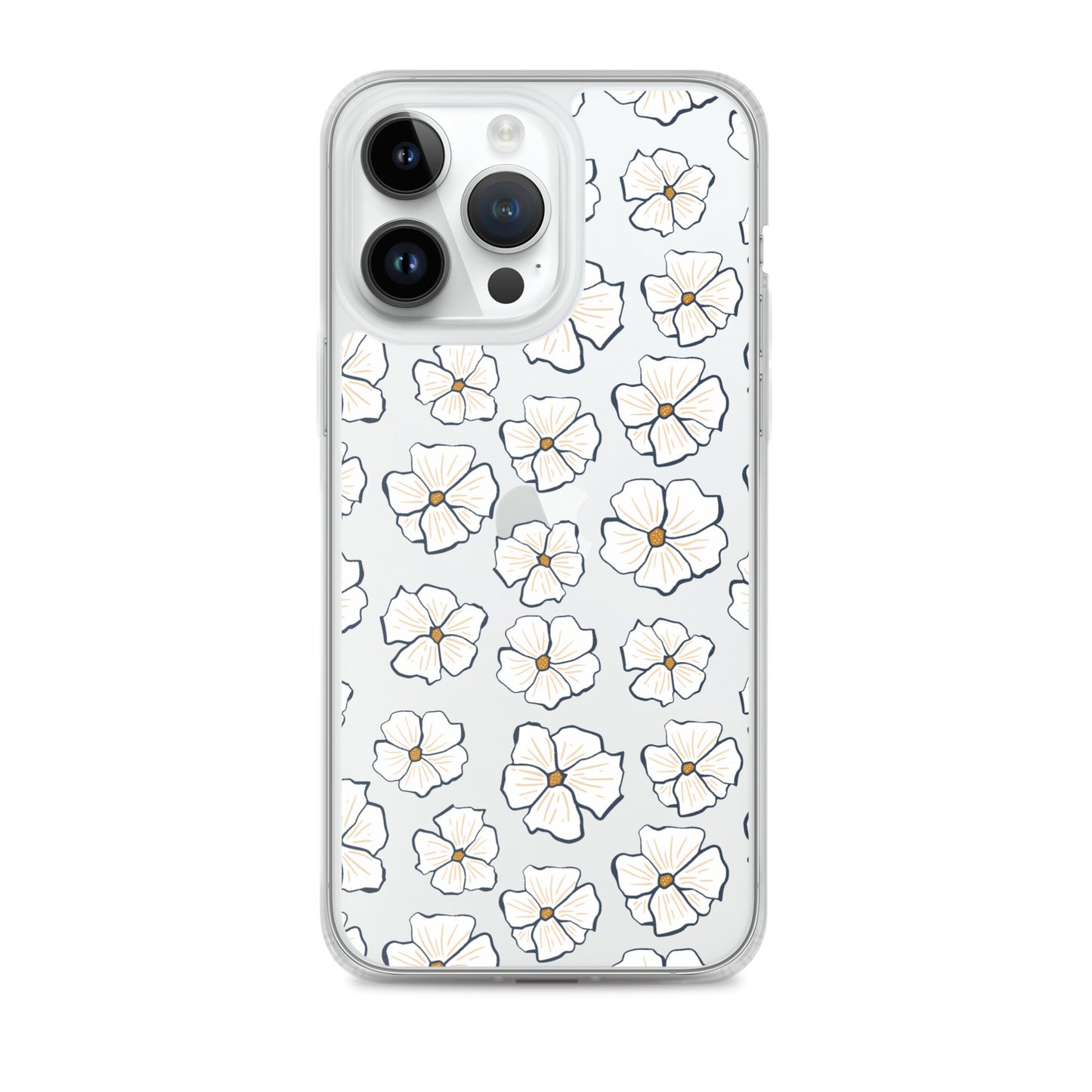 White Daisies Clear iPhone Case - iPhone 15-11 All Sizes