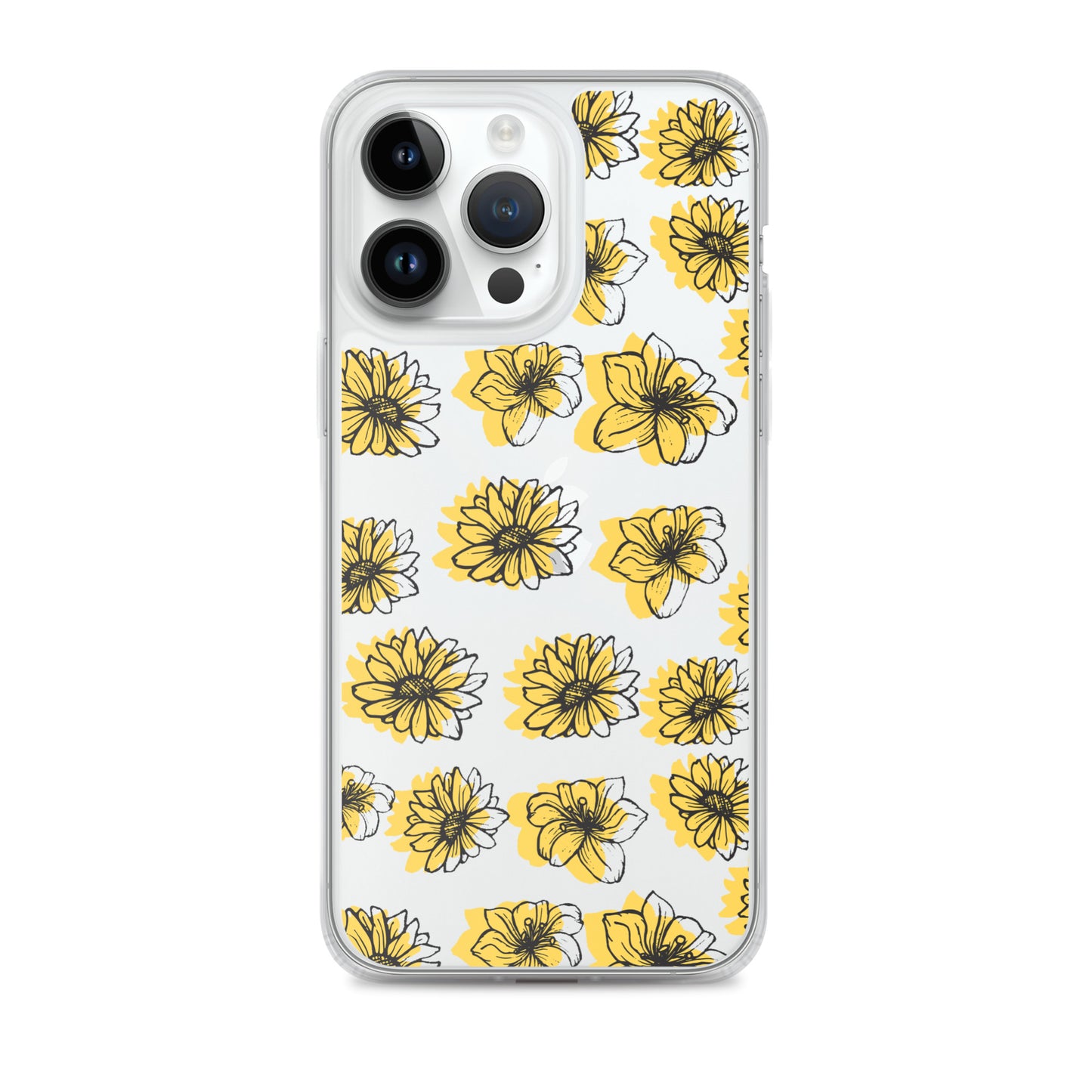 Sunflower Clear iPhone Case - iPhone 15-11 All Sizes