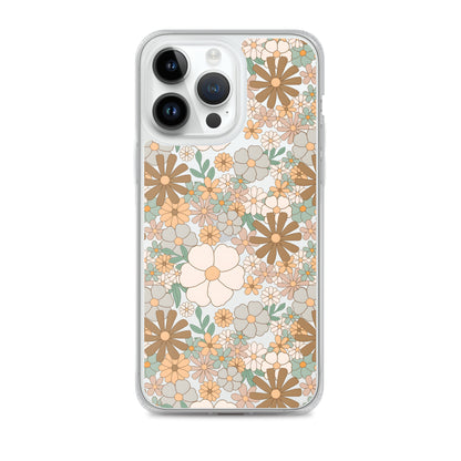 Vintage Flowers Clear iPhone Case - iPhone 15-11 All Sizes