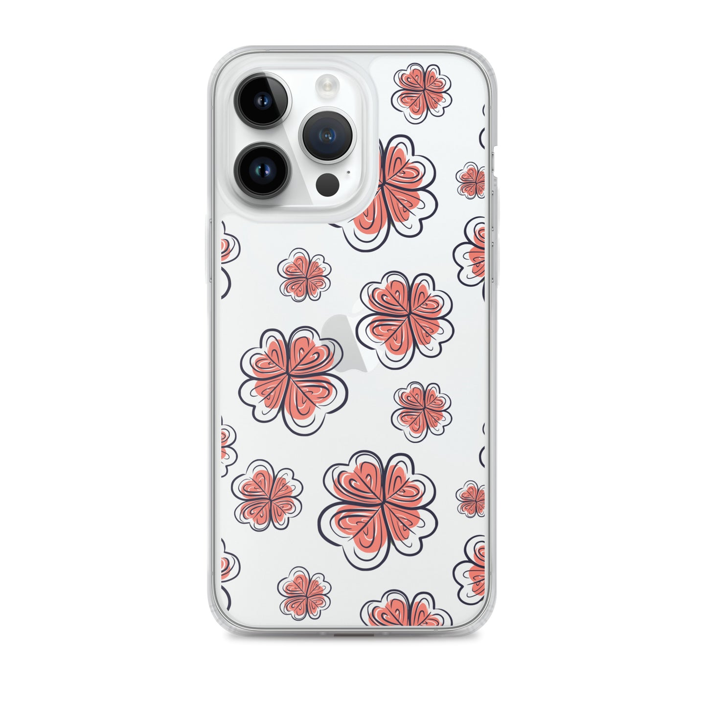 Aesthetic Vintage Flower Print Clear Case - iPhone 15-11 All Sizes