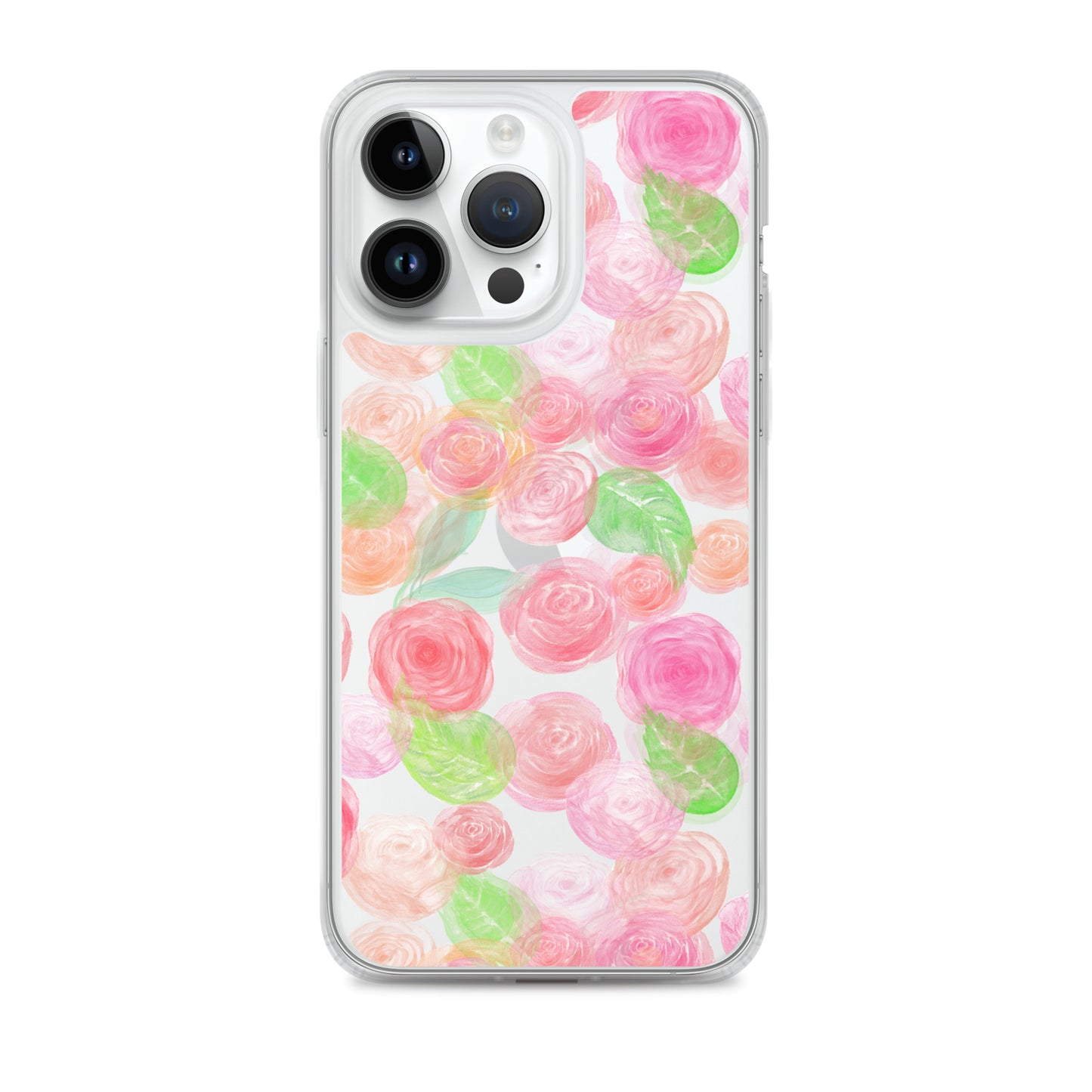 Pastel Roses Clear iPhone Case - iPhone 15-11 All SIzes