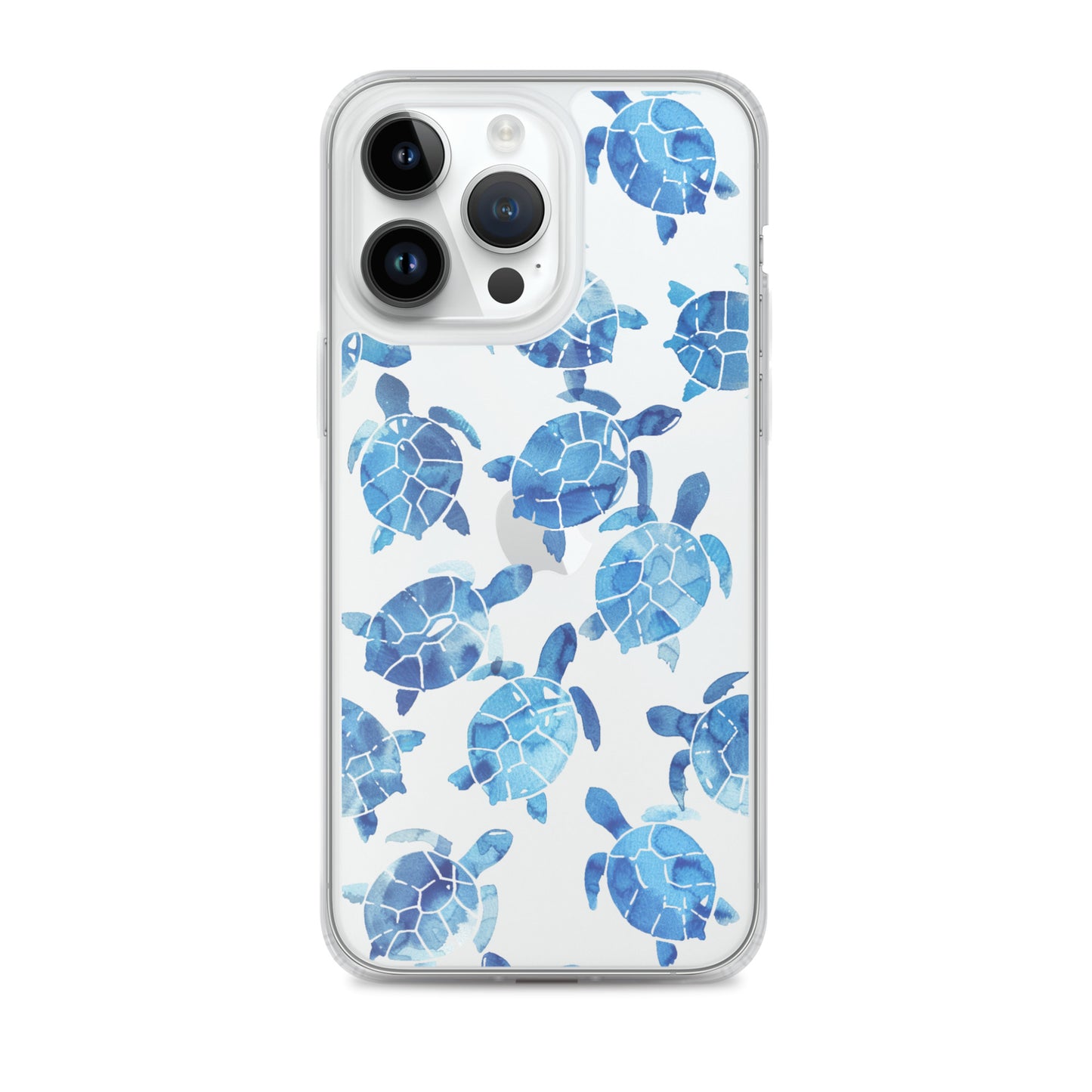 Blue Sea Turtle Clear iPhone Case - iPhone 15-11 All Sizes