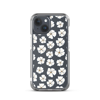 White Daisies Clear iPhone Case - iPhone 15-11 All Sizes