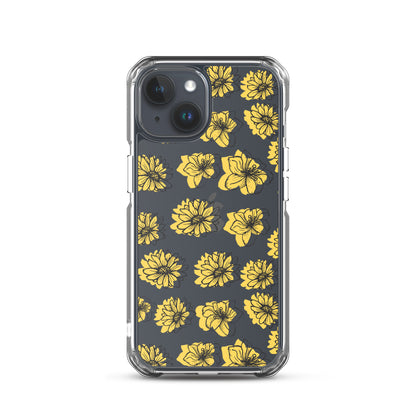 Sunflower Clear iPhone Case - iPhone 15-11 All Sizes