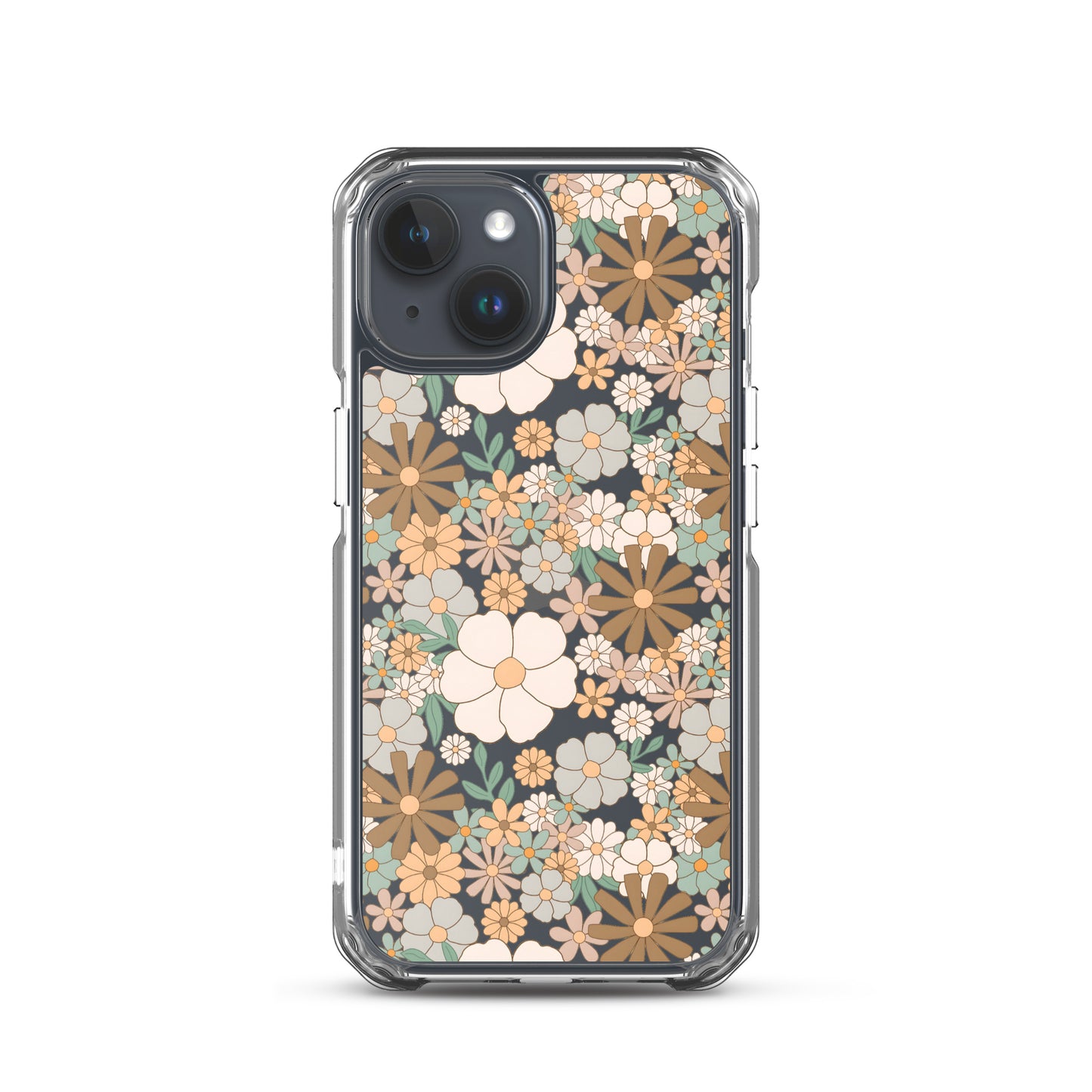 Vintage Flowers Clear iPhone Case - iPhone 15-11 All Sizes