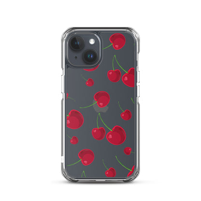 Cartoon Cherry Clear Phone Case - iPhone 15-11 All Sizes