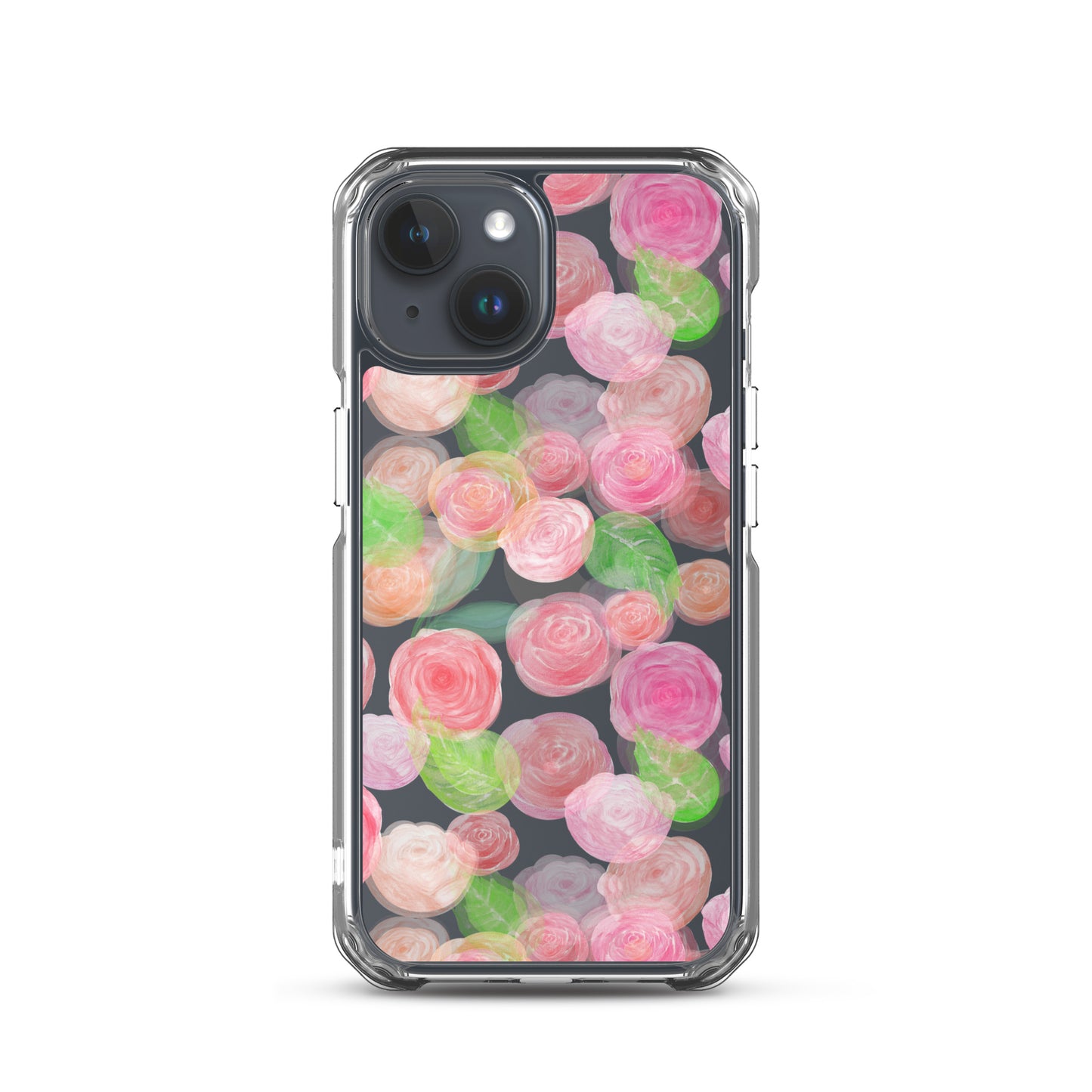 Pastel Roses Clear iPhone Case - iPhone 15-11 All SIzes