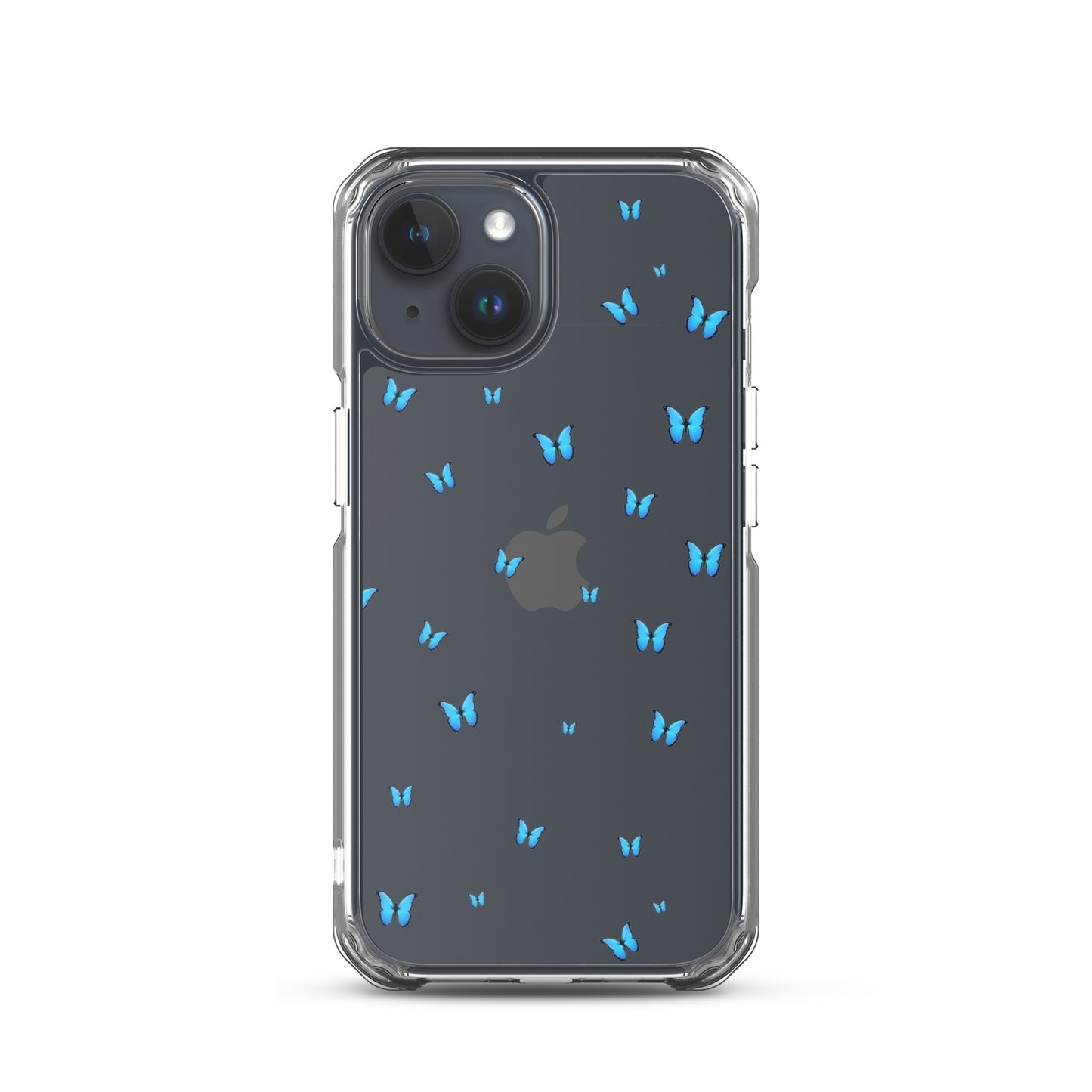 Blue Butterflies Clear iPhone Case - iPhone 15-11 All Sizes