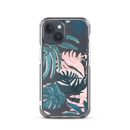 Tropical Leaves Clear iPhone Case - iPhone 15-11 All Sizes