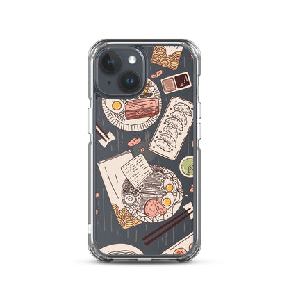 Japanese Cuisine Clear iPhone Case - iPhone 15-11 All Sizes