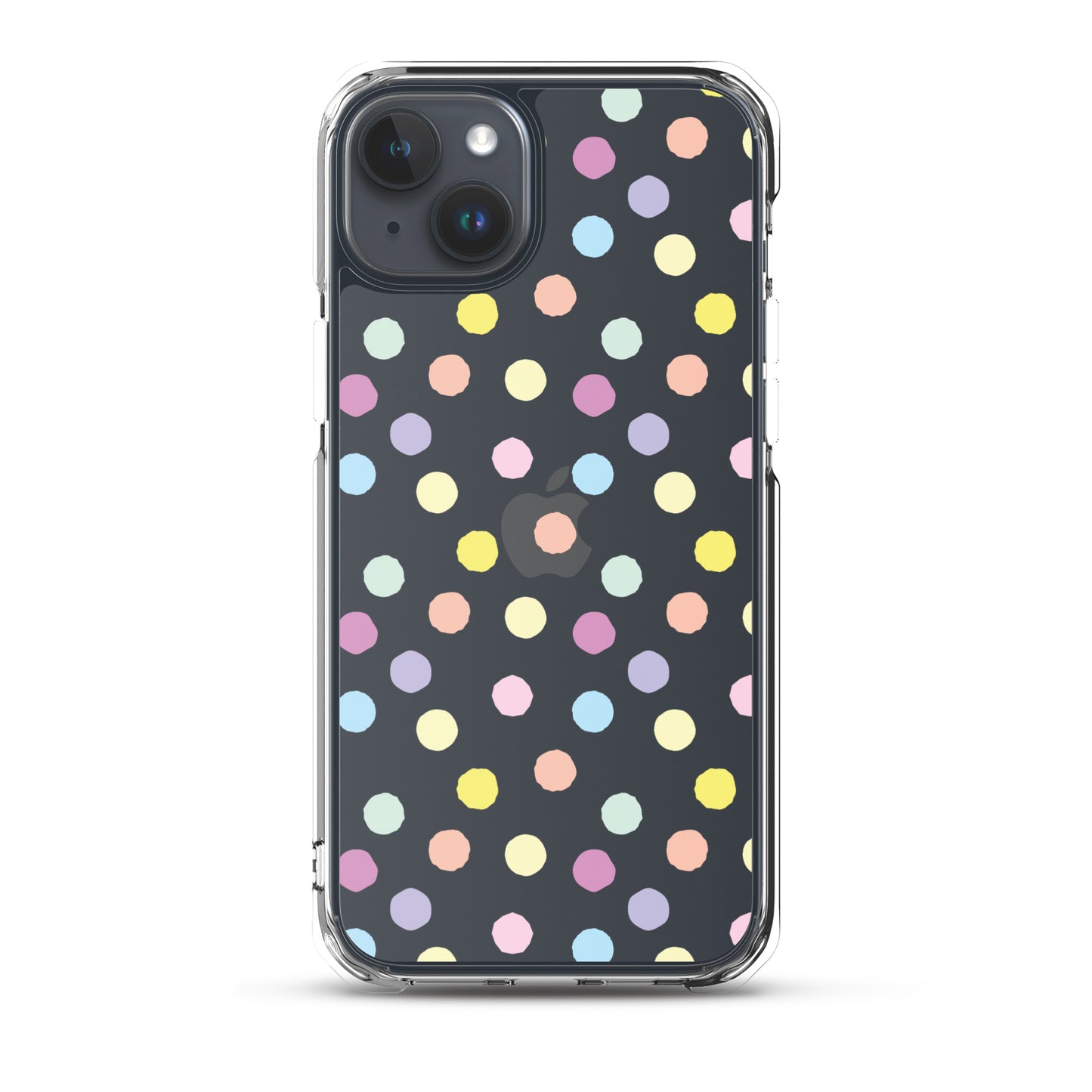 Polka Dot Clear iPhone Case for iPhone 15-11 All Sizes