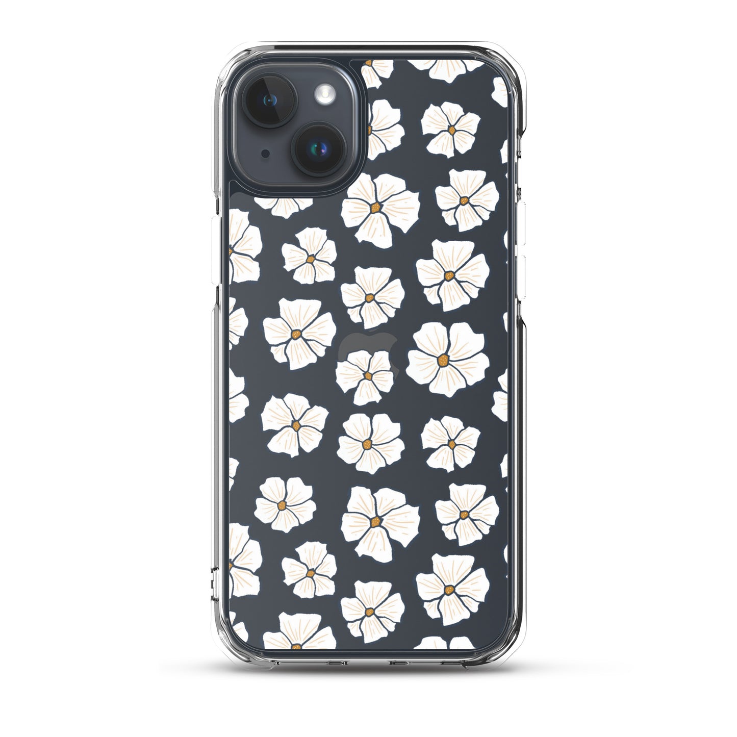 White Daisies Clear iPhone Case - iPhone 15-11 All Sizes