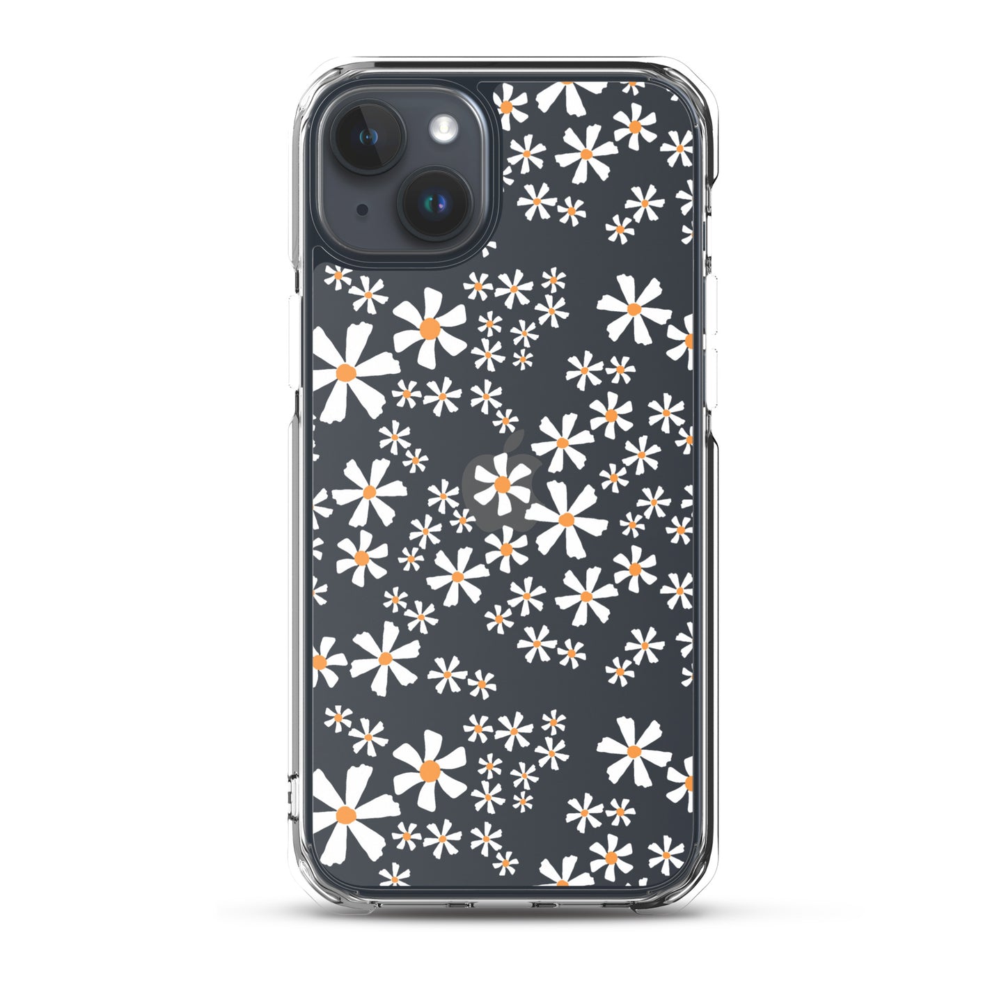 White Flower Clear iPhone Case - iPhone 15-11 All Sizes