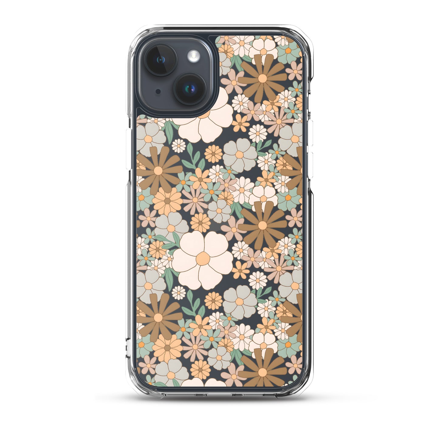 Vintage Flowers Clear iPhone Case - iPhone 15-11 All Sizes