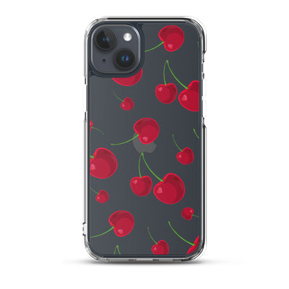 Cartoon Cherry Clear Phone Case - iPhone 15-11 All Sizes